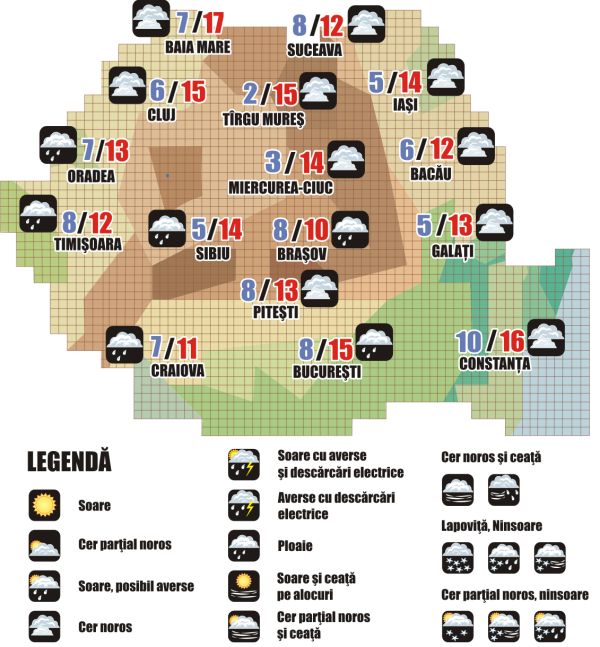 Prognoza meteo (08.11. - 09.11.2025)